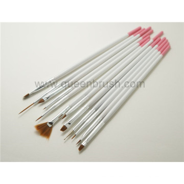 High Quality 12PCS UV Gel Wooden Nail Arts Brush Set